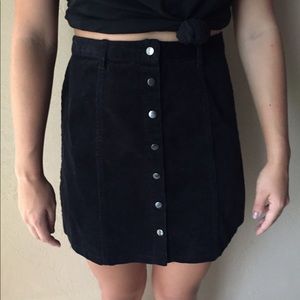 Black Button Down Skirt